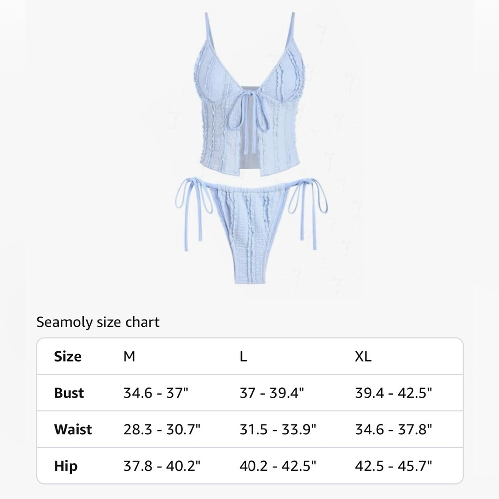 Textured Lace-Up Bikini Set - Picture 7 of 8